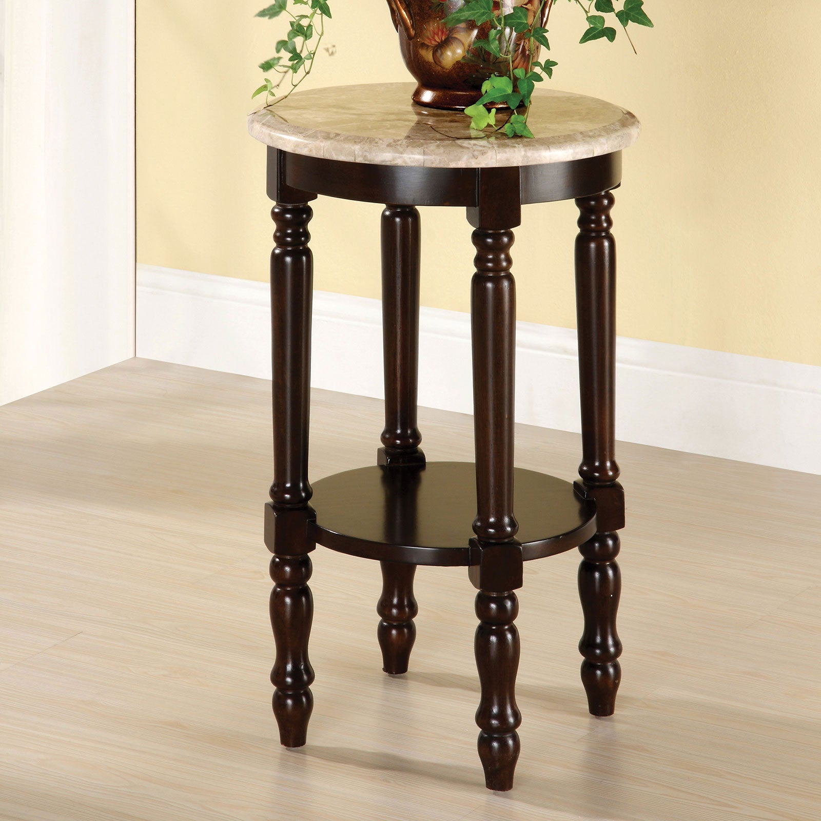 Santa Clarita Dark Cherry/Ivory Round Stand FOA East