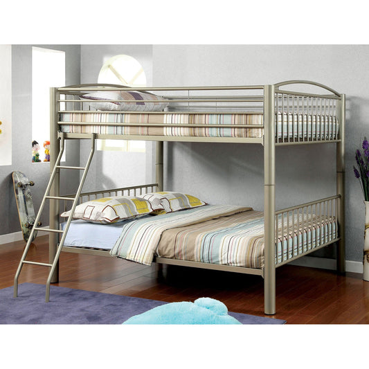Lovia Metallic Gold Full/Full Bunk Bed FOA East