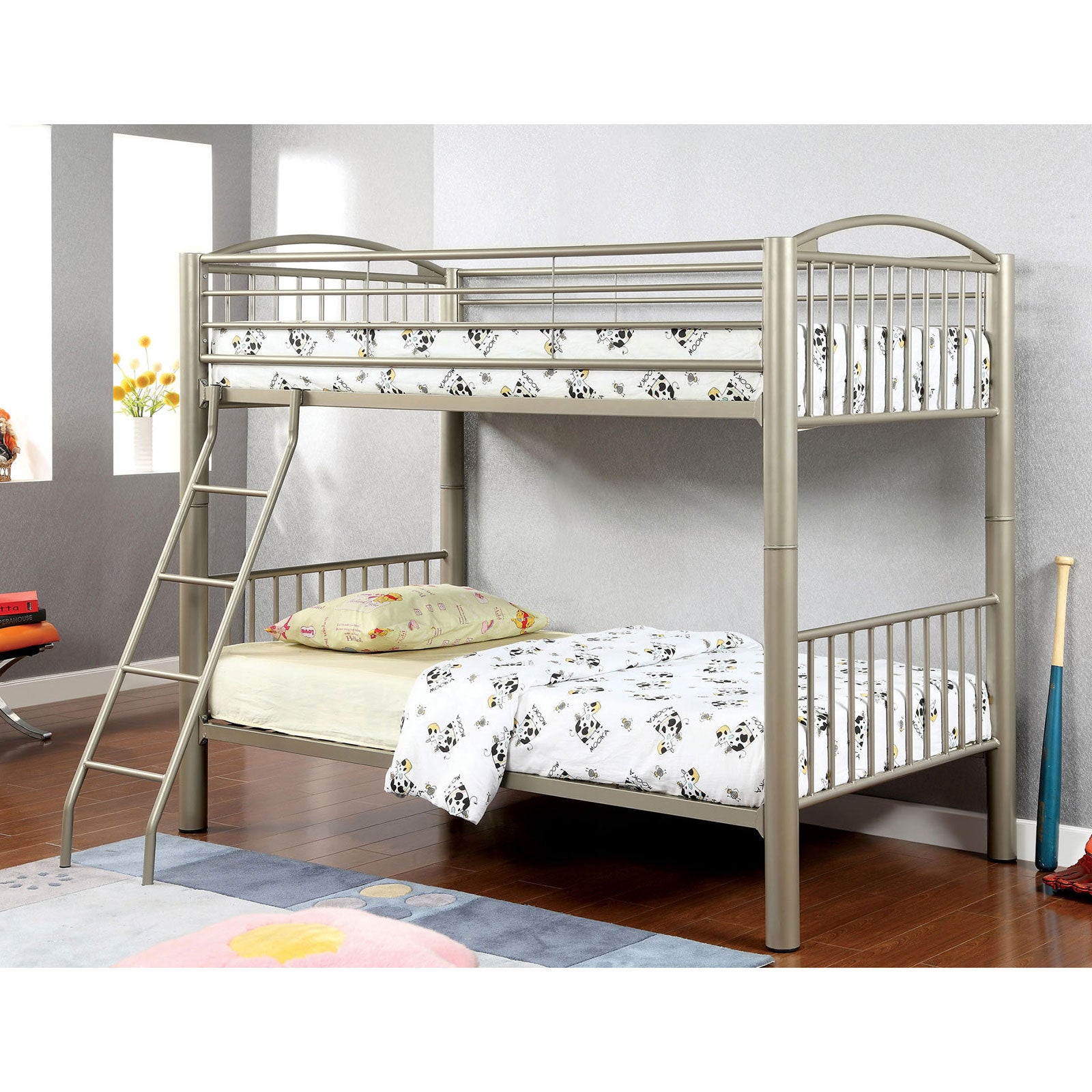 Lovia Metallic Gold Twin/Twin Bunk Bed FOA East