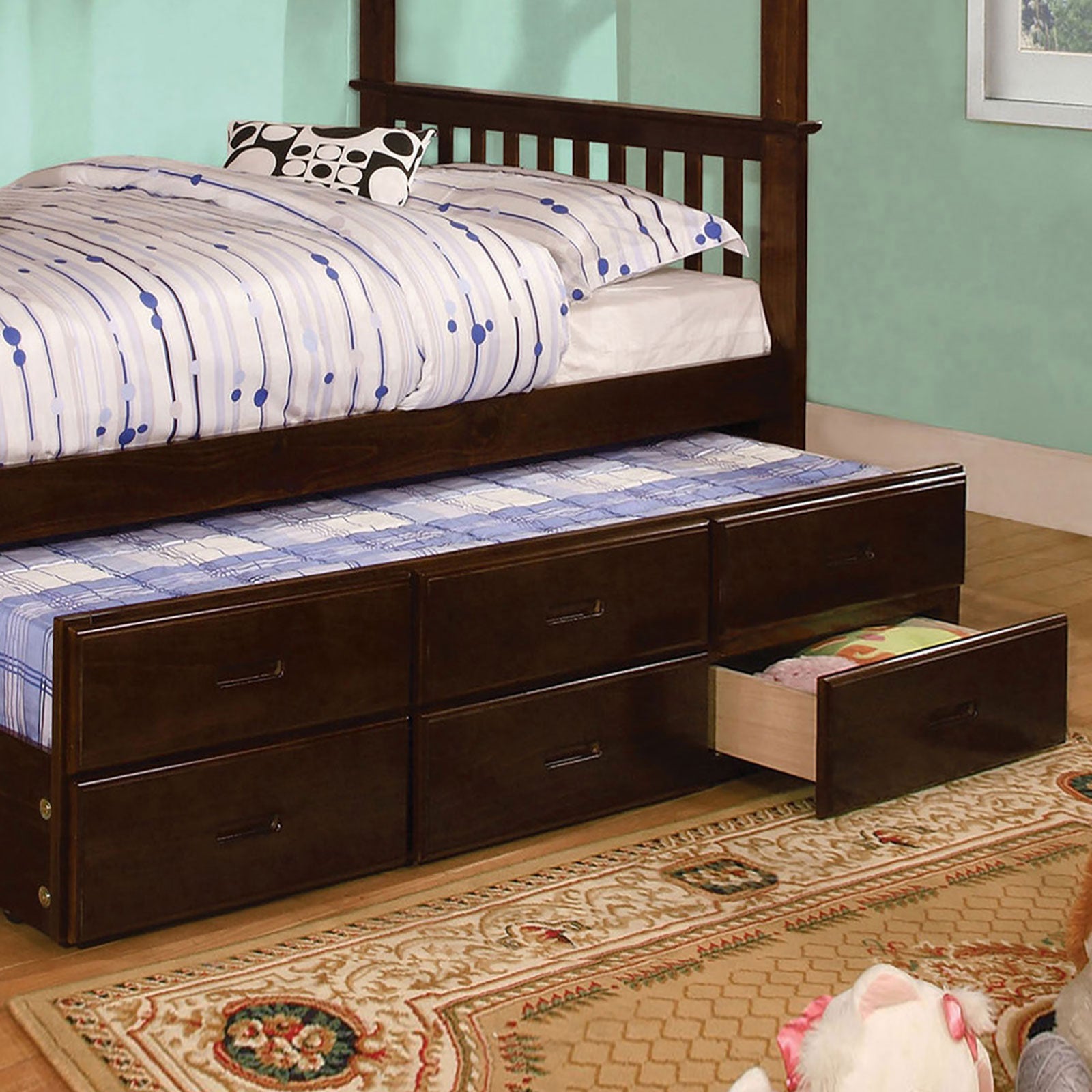 University I Dark Walnut Trundle (3 Drawers) FOA East