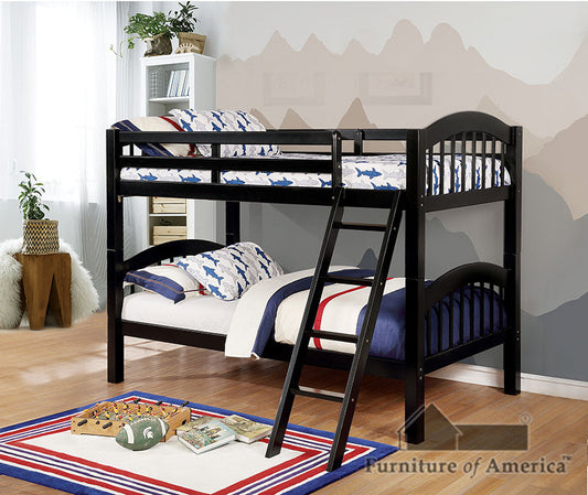 Coney Island Black Twin/Twin Bunk Bed FOA East