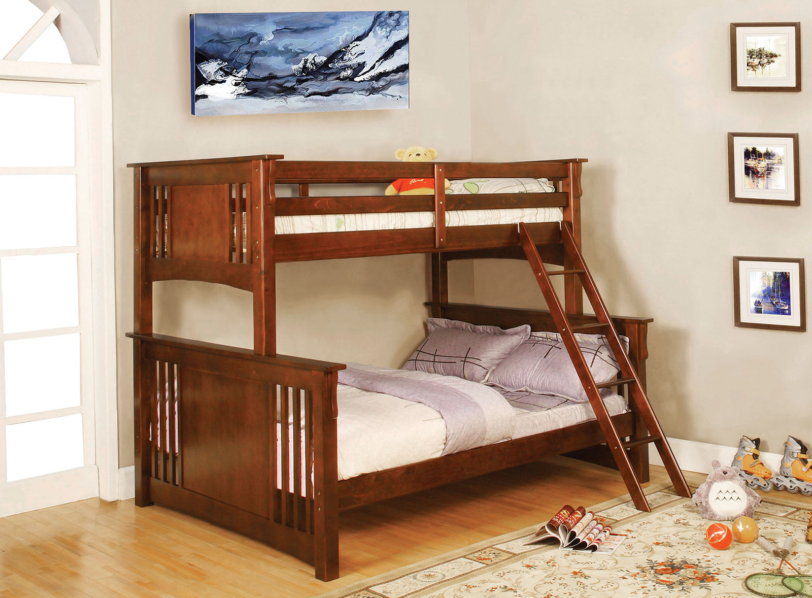 Spring Creek Oak Twin/Full Bunk Bed FOA East