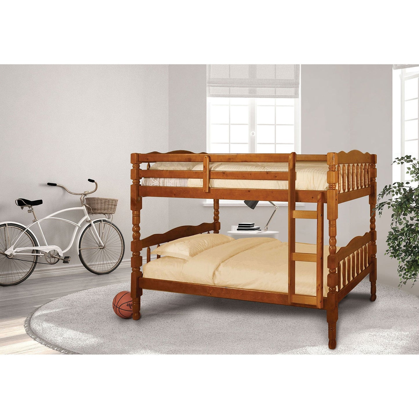 Catalina Oak Twin/Twin Bunk Bed FOA East