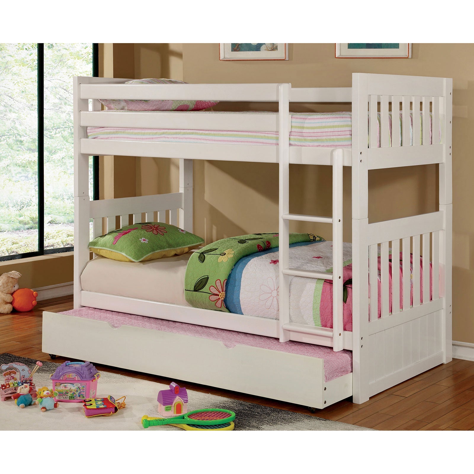 CANBERRA II White Twin/Twin Bunk Bed FOA East