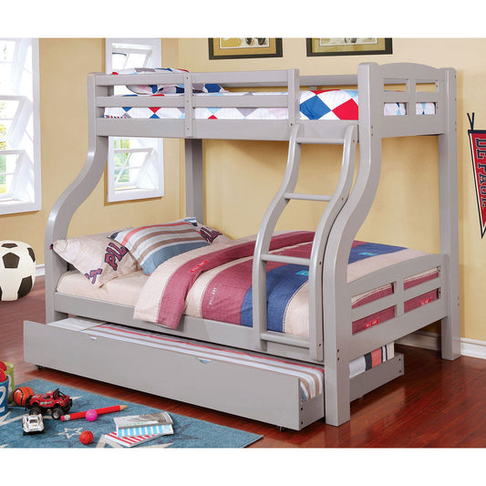 SOLPINE Gray Twin/Full Bunk Bed FOA East