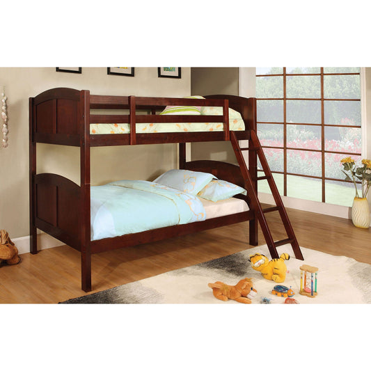 Rexford Cherry Twin/Twin Bunk Bed FOA East