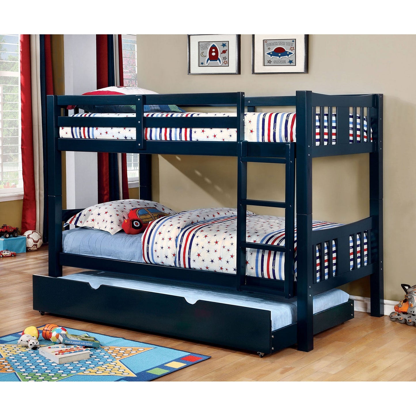 CAMERON Blue Twin/Twin Bunk Bed FOA East