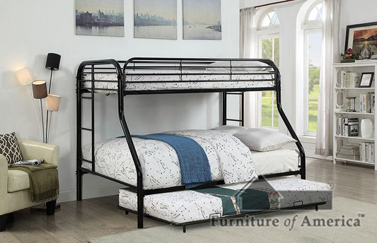 Opal Black Twin/Full Bunk Bed FOA East