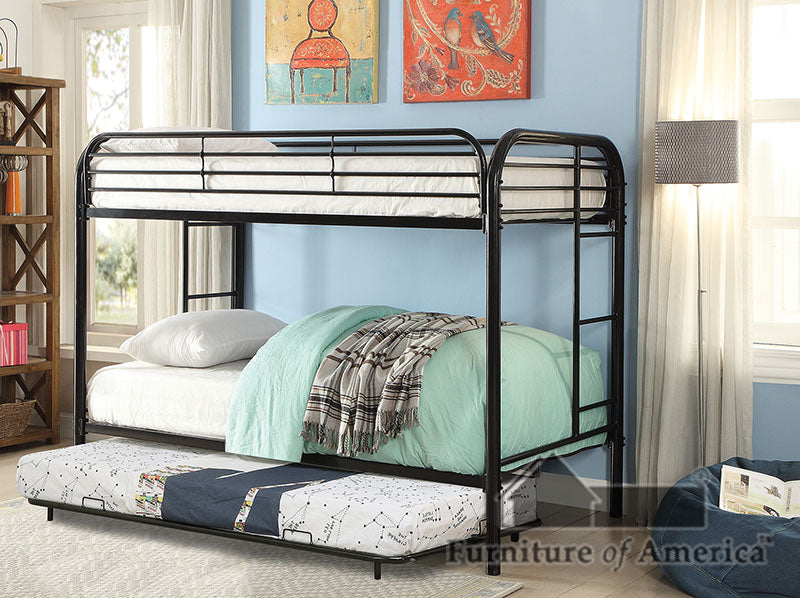 Opal Black Twin/Twin Bunk Bed FOA East