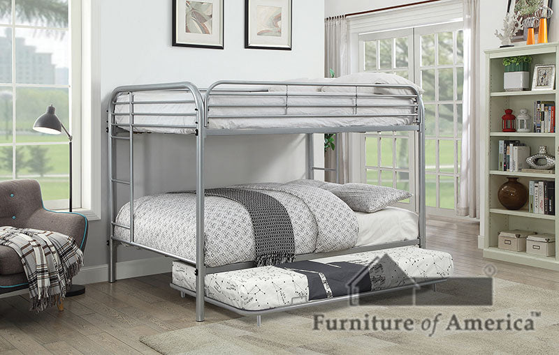 Opal Silver Full/Full Bunk Bed FOA East