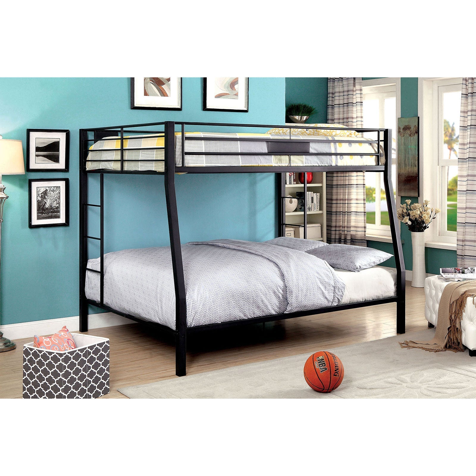 CLAREN Black Full/Queen Bunk Bed FOA East