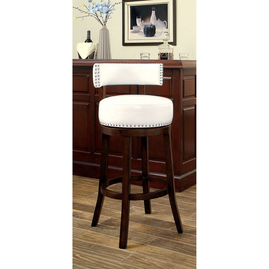 SHIRLEY Dark Oak/White 29" Bar Stool FOA East