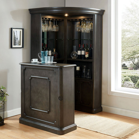 Voltaire Gray Curio Cabinet FOA East