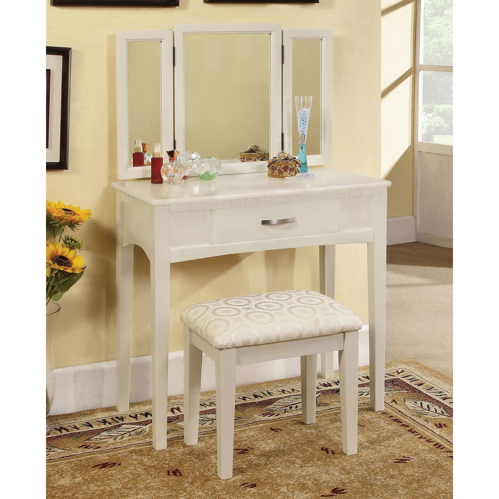 Potterville White Vanity Table FOA East