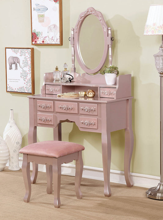 Harriet Rose Gold Vanity w/ Stool