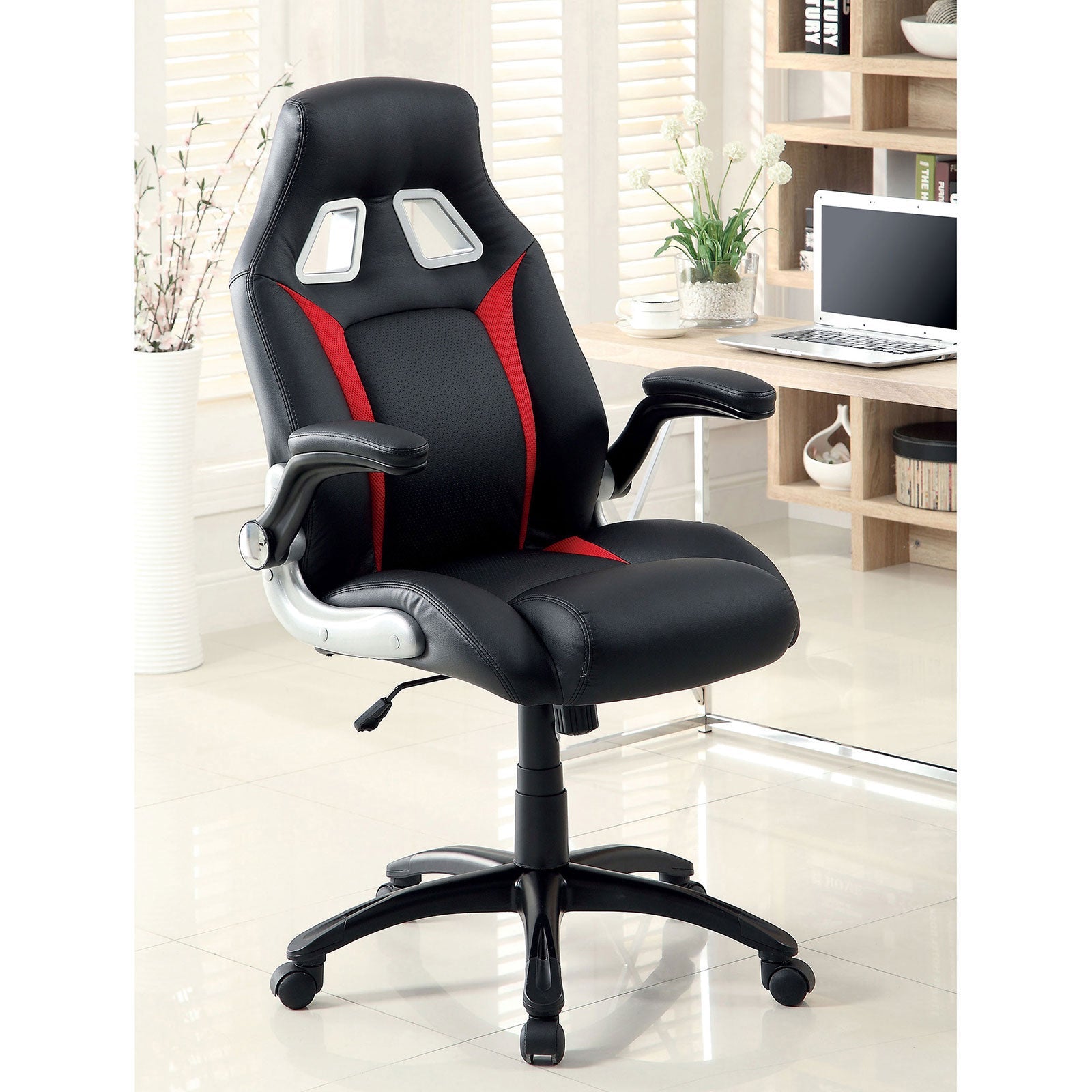 Argon Black/Silver/Red Office Chair FOA East