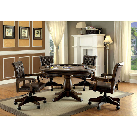 KALIA Brown, Dark Brown 5 Pc. Dining Table Set FOA East