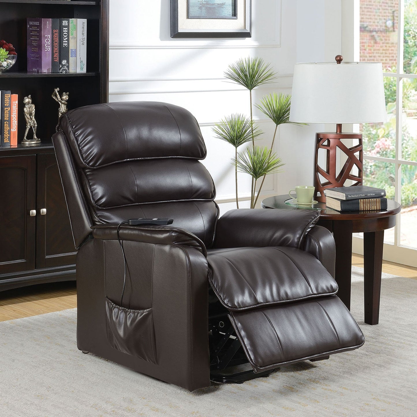 Flip Dark Brown Recliner FOA East