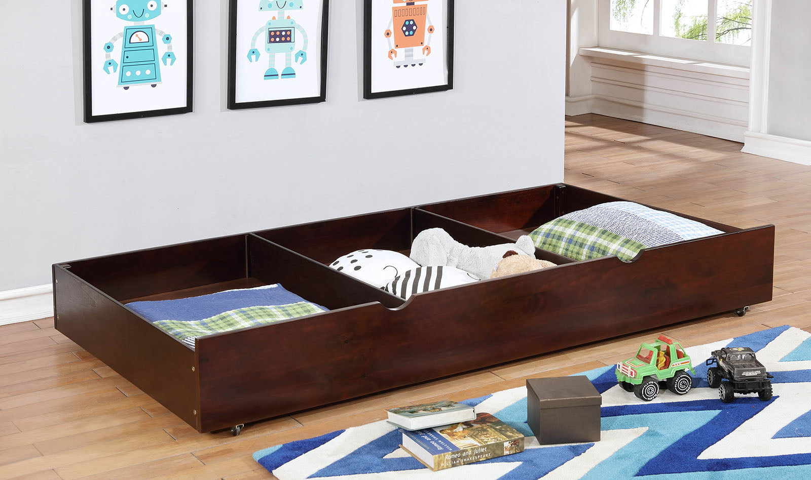 Grano Dark Walnut Trundle/Drawers FOA East