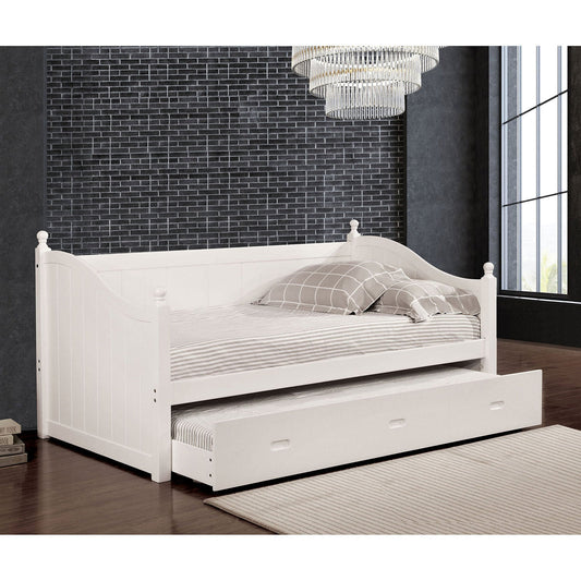 WALCOTT White Daybed w/ Twin Trundle, White FOA East