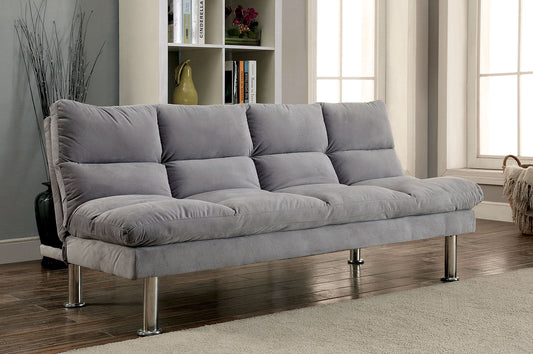 SARATOGA Gray Futon Sofa, Gray