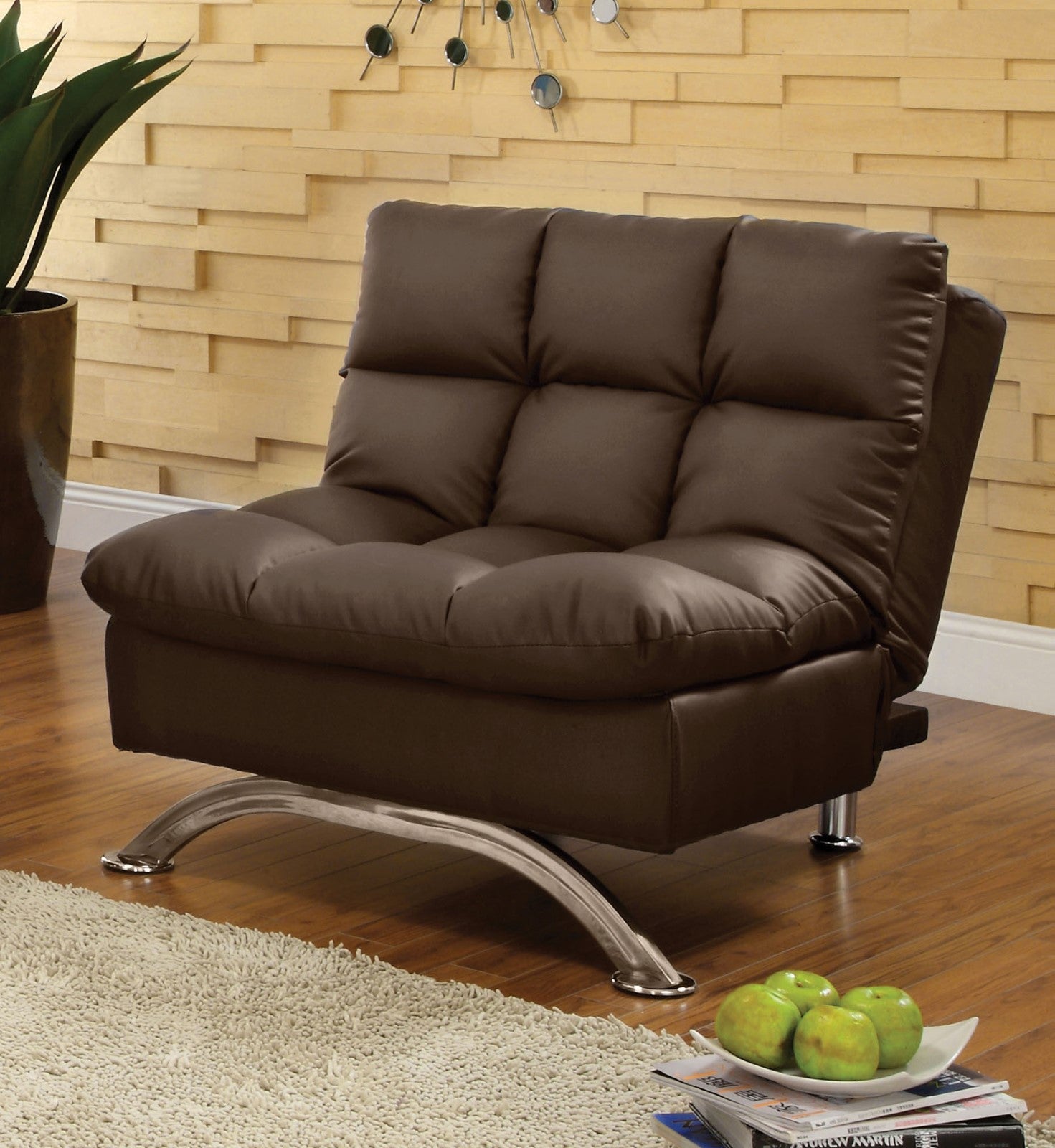 Aristo Dark Brown/Chrome Chair FOA East