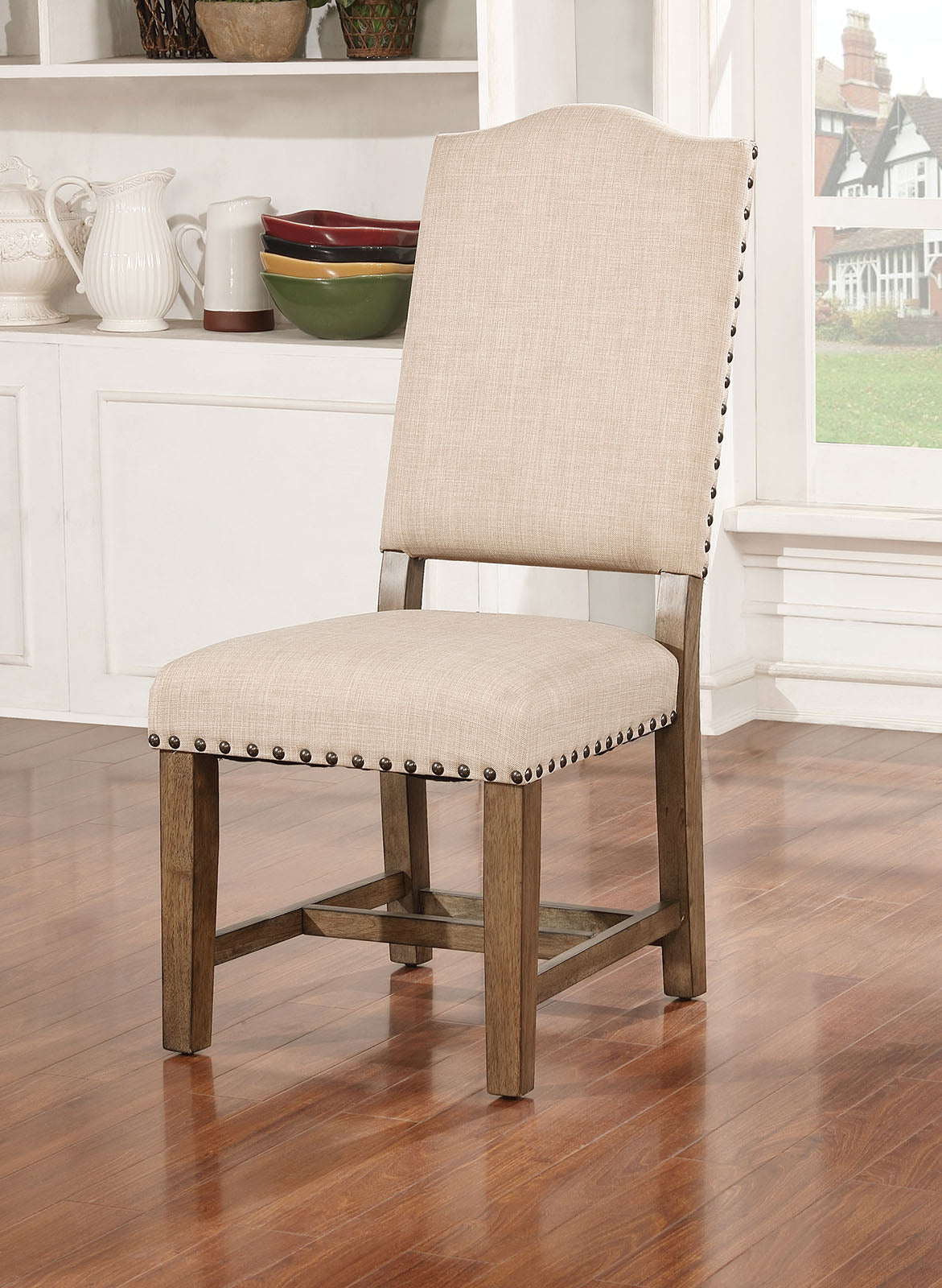 Julia Light Oak/Ivory Side Chair (2/CTN) FOA East