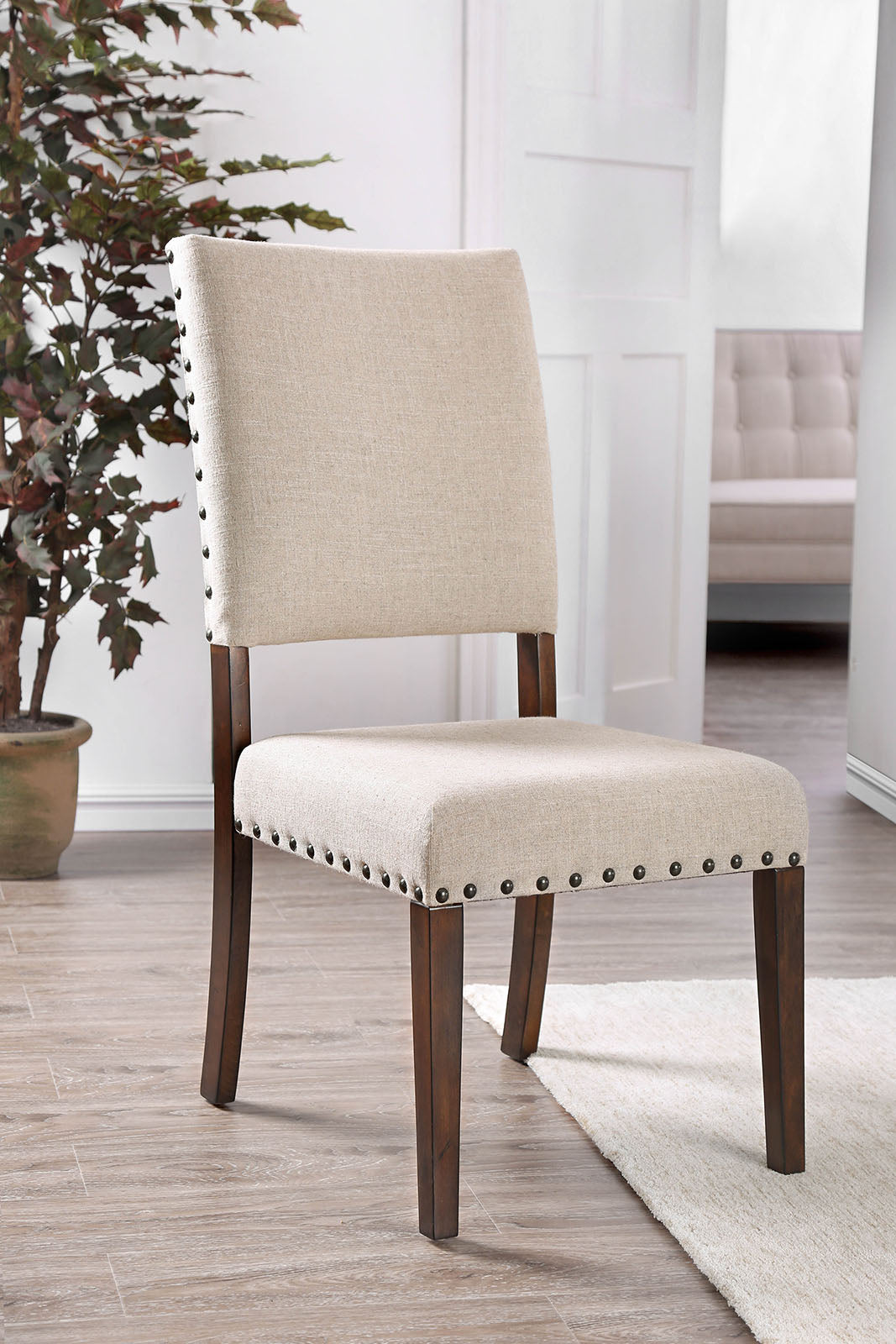 Glenbrook Brown Cherry/Ivory Side Chair (2/CTN) FOA East