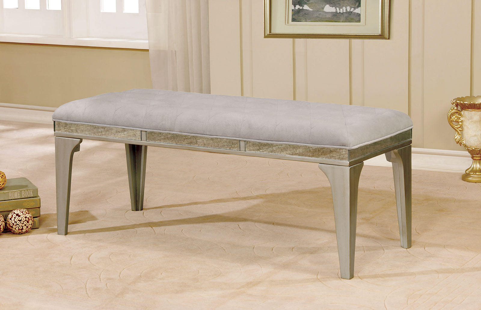 DIOCLES Silver/Light Gray Bench FOA East