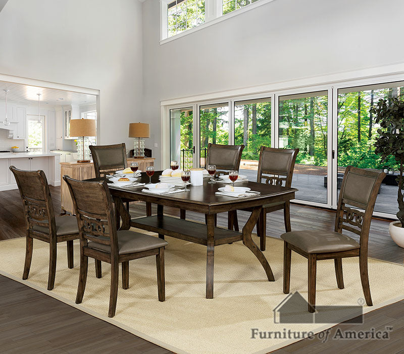 Holly Satin Walnut Dining Table FOA East