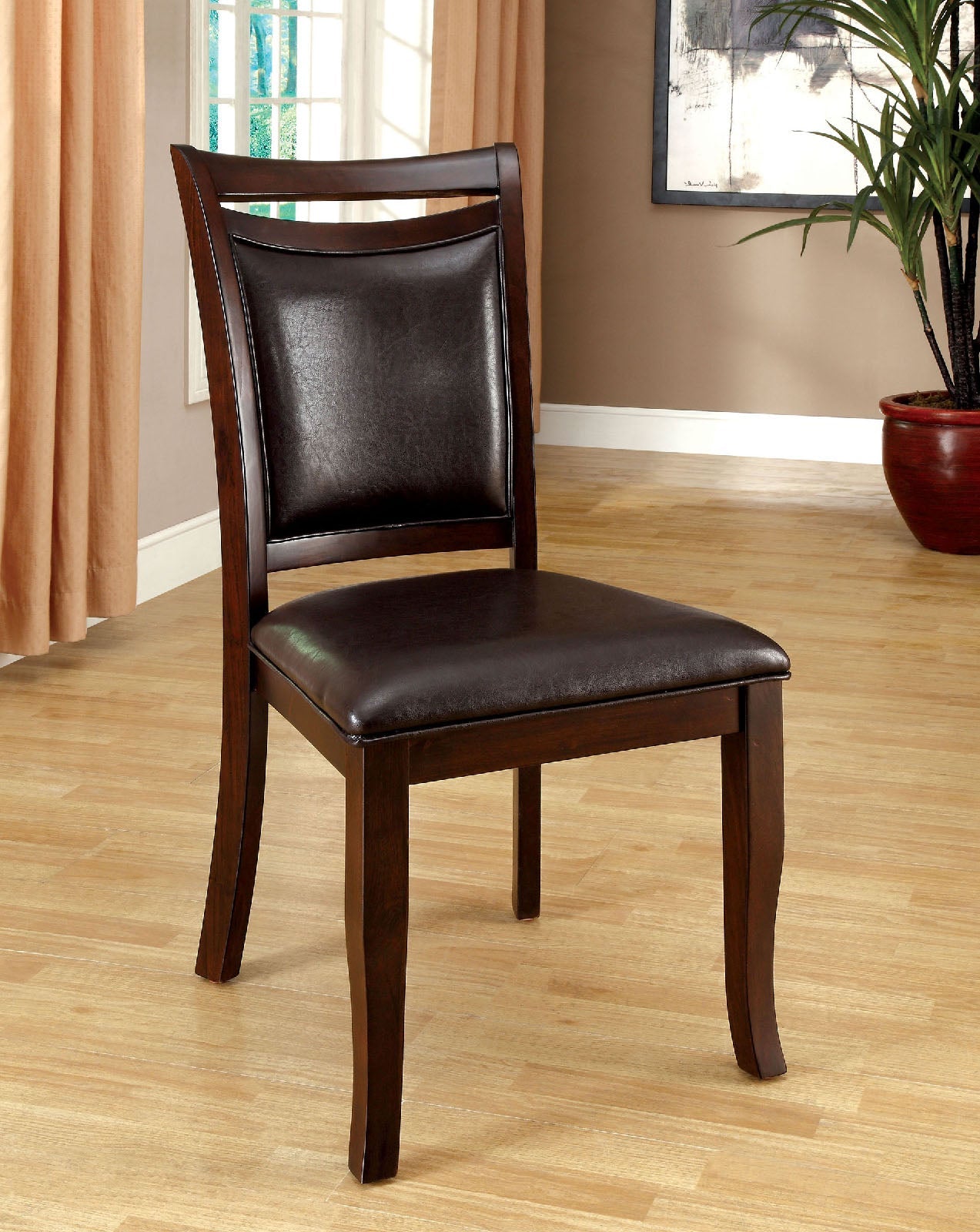 Woodside Dark Cherry/Espresso Side Chair (2/CTN) FOA East