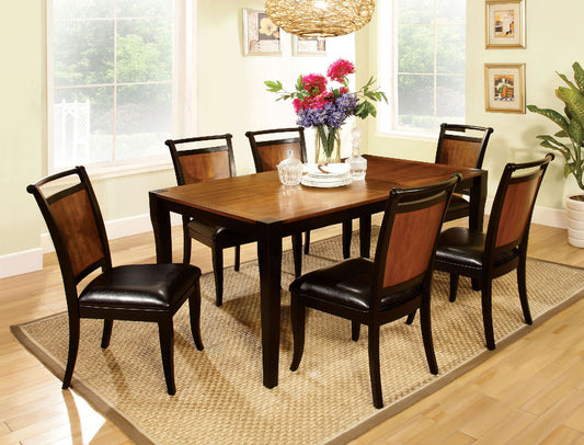 Salida I Acacia/Black 7 Pc. Dining Table Set FOA East