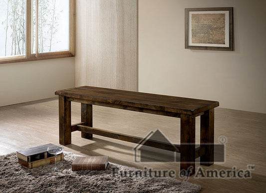 Kristen Rustic Oak Bench FOA East