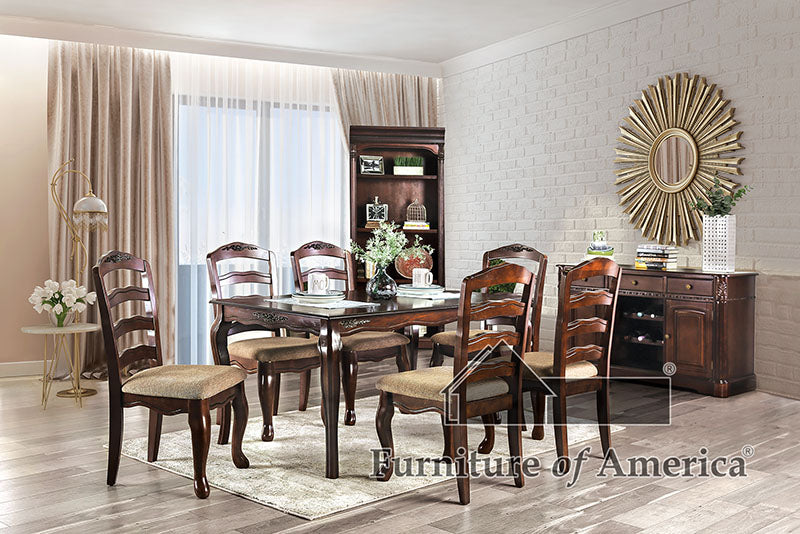 Townsville Dark Walnut 9 Pc. Dining Table Set FOA East