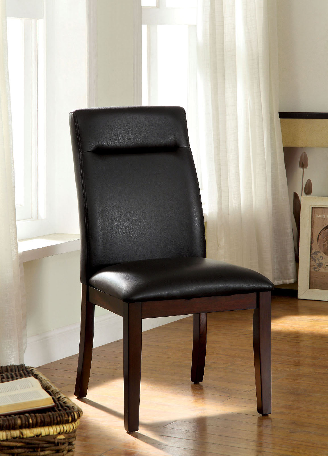 LAWRENCE Dark Cherry Side Chair (2/CTN) FOA East