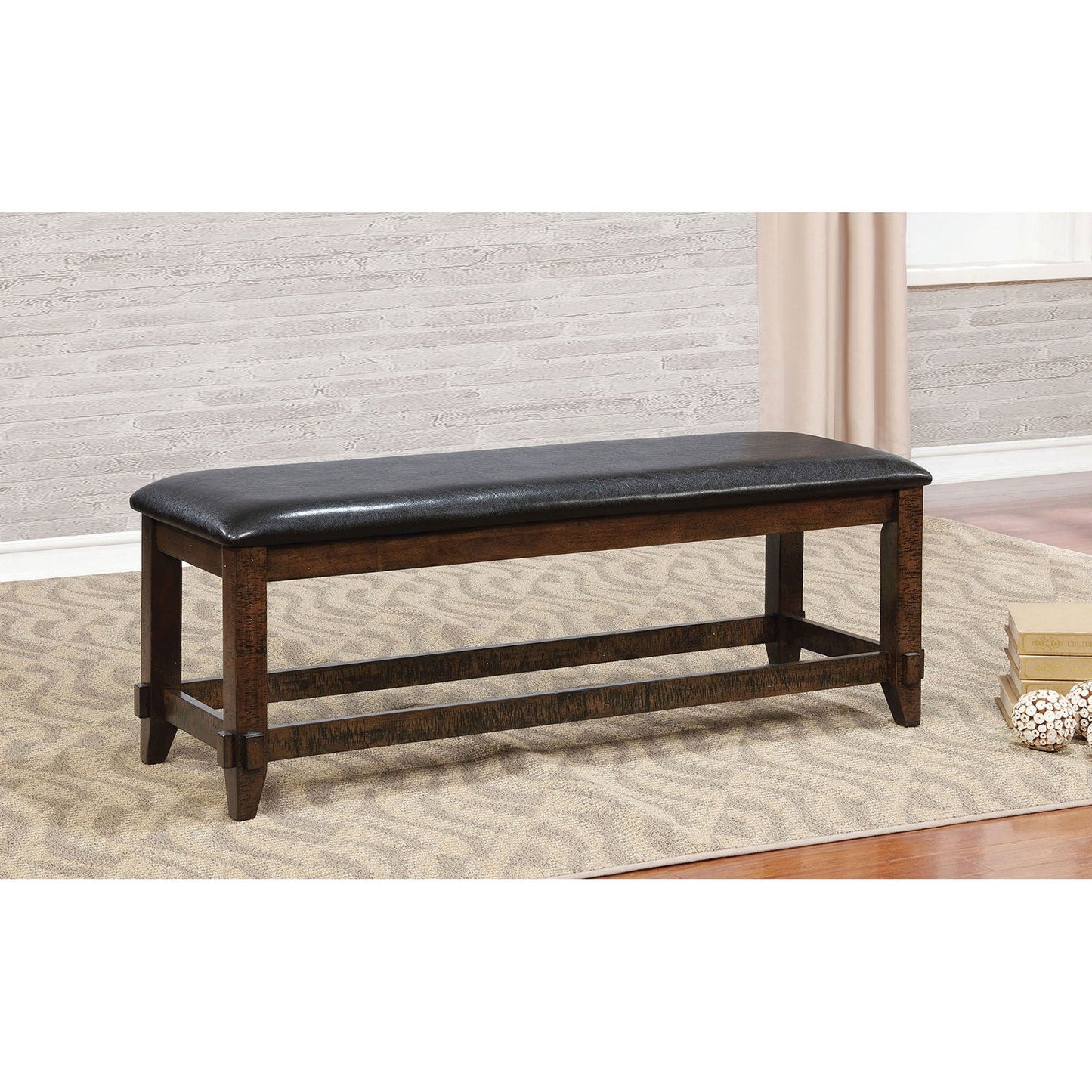 MEAGAN I Brown Cherry/Espresso Bench FOA East