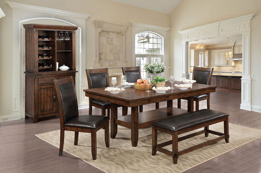 MEAGAN I Brown Cherry Dining Table FOA East