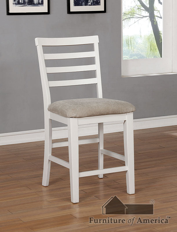 Kiana White Counter Ht. Side Chair (2/CTN) FOA East