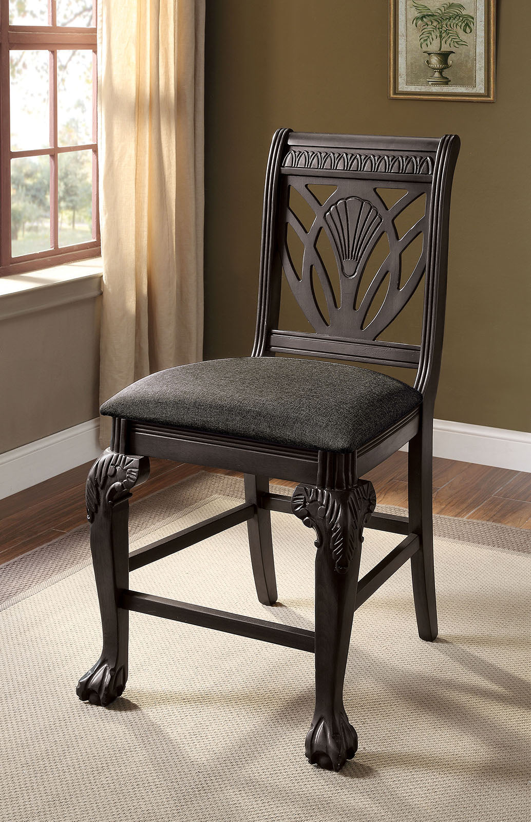 Petersburg Dark Gray Counter Ht. Chair (2/CTN) FOA East