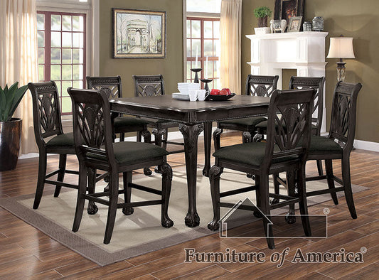 Petersburg Dark Gray 9 Pc. Counter Ht. Dining Table Set FOA East