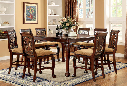 PETERSBURG II Cherry 9 Pc.Counter Ht. Dining Table Set FOA East