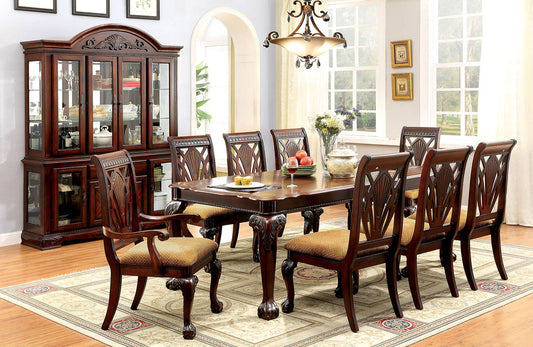 PETERSBURG I Cherry 9 Pc. Dining Table Set (2AC+6SC) FOA East