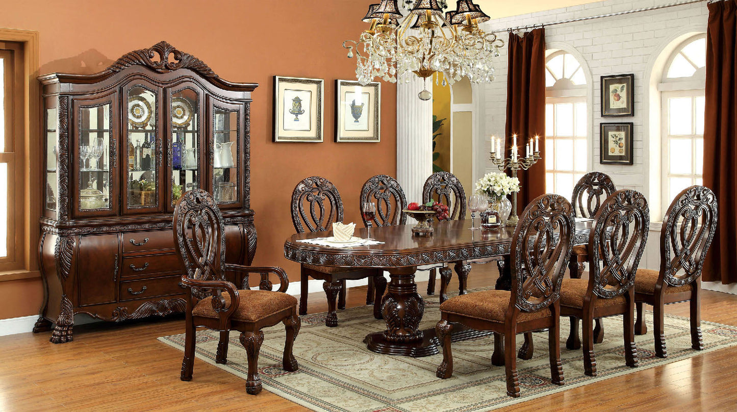 WYNDMERE Cherry 7 Pc. Dining Table Set (2AC+4SC) FOA East