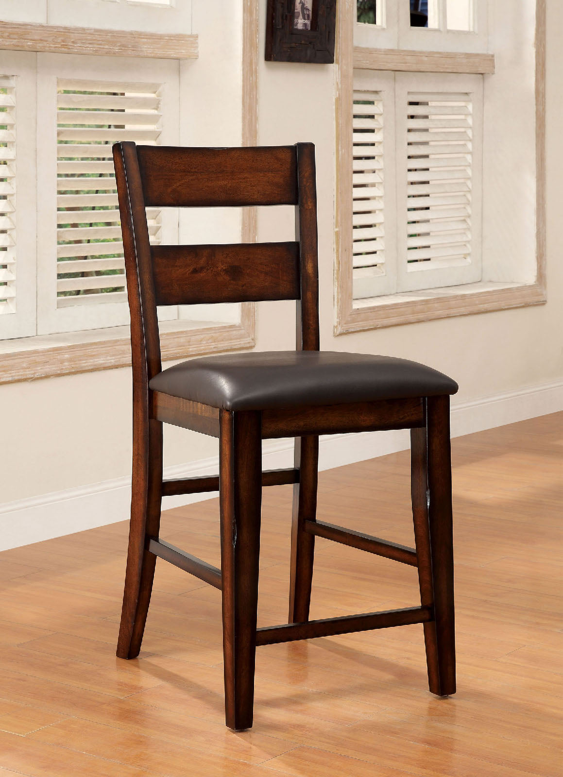 DICKINSON II Dark Cherry Counter Ht. Chair (2/CTN) FOA East