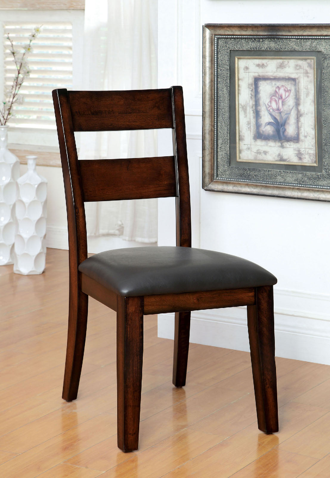 DICKINSON I Dark Cherry Side Chair (2/CTN) FOA East