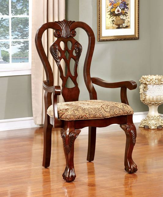 ELANA Brown Cherry Arm Chair (2/CTN) FOA East