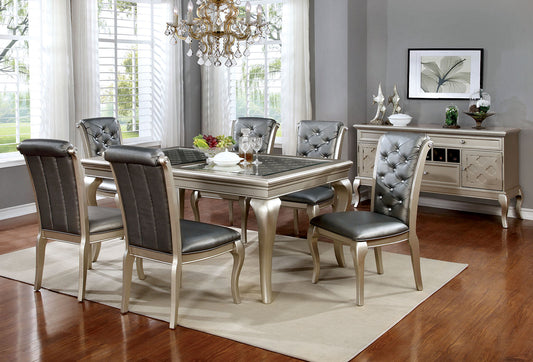 Amina Champagne 66" Dining Table FOA East