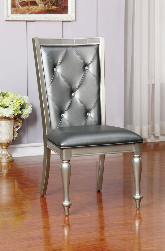 SARINA Silver Side Chair (2/CTN) FOA East