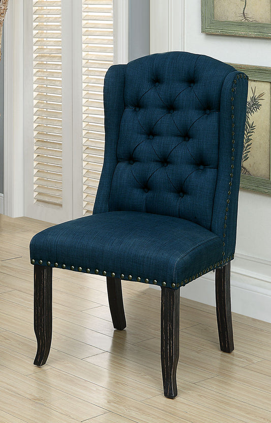 SANIA Antique Black Wingback Chair (2/CTN) FOA East