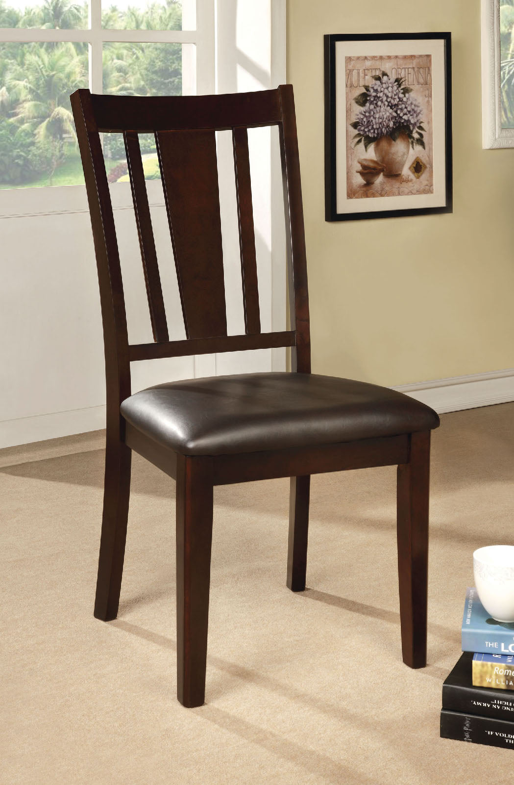 Bridgette I Espresso Side Chair (2/CTN) FOA East